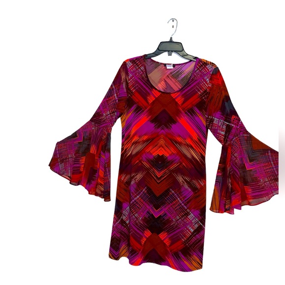 MSK Ladies Dress Designed entirely in gorgeous multi colored Fabric. Size M - Picture 1 of 6